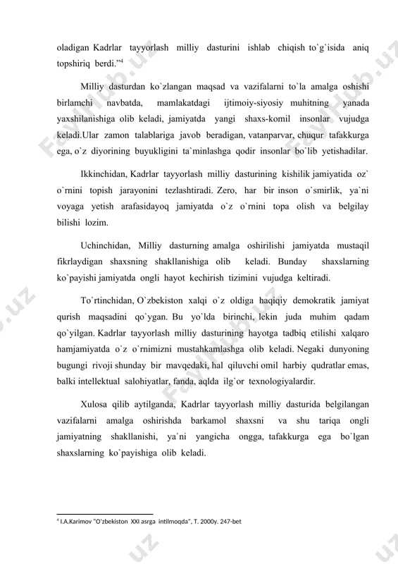 hirish uchun turli tillar grammatik strukturasini, so`zlar miqdori, hajmi va kaloritdagi farqlar ta`sirini kamaytirishni ilmiy tarzda berish, ya`ni adabiy aloqa va badiiy tarjimada estetik did, hozirgi zamon ingliz tilida frazeologik birikmalar va ularning qo`llanishi va iborlarning natijasini yaxshilash haqida boradi. mavzuning dolzarbligi. uzluksiz ta`limda tarjima haqida ish olib brogan bir qancha olimlar fikrlari o`rganilib, o`z fikrlari asoslab berilgan. tarjima nazariyasi va frazelogik birikmalar tuzilishi oddiy yoki murakkabligi, miqdori , madaniy, milliy farqlari ko`rasatib berilgan. o`zbek tilida frazeologik lug`atlar hamda taqqoslovchi variantlar yo`qligi tarjimada asos qilinadigan madaniyat bir xil darajada faraz qilinishi haqida so`z yuritiladi. milliy kaloritga e`tibot berilishi va taqqoslash misollari hamda yo`nalishlari ko`rsatiladi. bitiruv malakaviy ishining tarkibiy qismi kirish, asosiy qism, ya`ni ikki bob, yettita paragrafdan iborat. kirish qismida mavzuning maqsadi, dolzarbligi, ilmiy-nazariy ahamiyati, yangiligi berilgan. i bob “tarjima nazariyasi va frazeologik birliklar haqida umumiy nazariy tushunchalar” deb nomlanib, tarjima haqidagi nazariy fikrlar, tarjimonning interpretatsiyaviy mavqei, tarjimada estetik did …