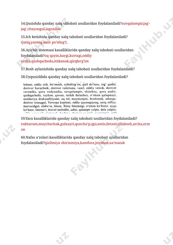 xalq tabobati fani oraliq nazorat savollari - Page 5