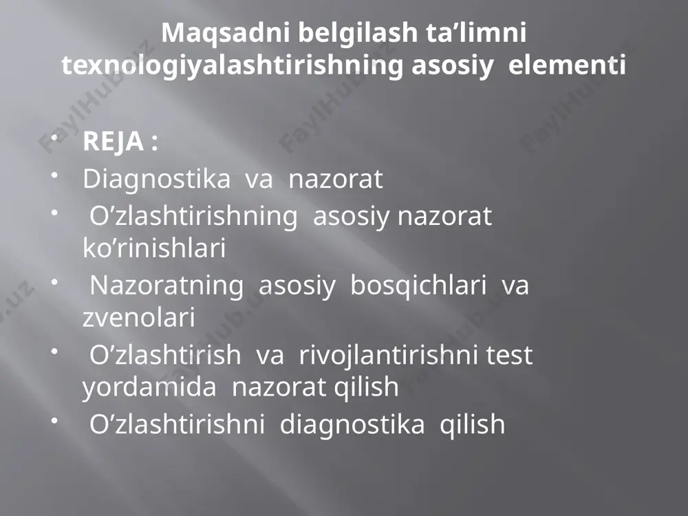 latlarini, shaxsiy xususiyat, imkoniyat va qobiliyatlarini aniqlovchi ilmiy metoddir” deb ta’riflaydi alabama davlat maktablarida sinf 12- ta o‘quvchidan iborat guruhlarda kasblar bo‘yicha tarmoqlar va muvaffaqiyatga erishish uchun zarur bo‘lgan asosiy ish ko‘nikmalarini ilmiy-asoslangan chora-tadbirlar act work keys baholariga birinchi marta muhokama qilindi. ular ish qidiruvchilar, xodimlarning, ish beruvchilar, talabalar, o‘qituvchilar, rahbarlar ishlab chiquvchilar tomonidan ko‘'proq, e’tiborga olingan. act work keys baholash kadrlarga bo‘lgan ehtiyoji uchun zarur bilim va kognitiv ko‘'nikmalarini o‘lchash. talabalar axborotlashtgan ta’lim orqali o‘qish, va axborot test loyhalarni uch baholash to‘g‘risidagi kasb ballar asosida talabalar bronza, kumush, oltin, yoki platinum sertifikat olish uchun tegishli harakat qilishlari mumkin. o’zlashtirishning asosiy nazorat ko’rinishlari ta’lim jarayonida nazorat va hisobga olish, ularning vazifalari. ta’lim jarayonining muhim tarkibiy qismlaridan biri — nazorat va hisobga olishdir. bu tushunchalar o’ziga xos mohiyat va xususiyatlarga ega. o’qituvchi nazorat va hisobga olishni to’g`ri tashkil etsa, ta’lim jarayonining samaradorligi ortadi. buning uchun o’qituvchi o’quvchining o’quv materiallarini o’zlashtirish darajasini …