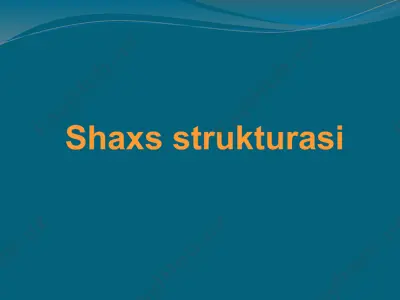 shaxs strukturasi — PPTX