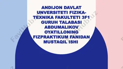 milliken usuli yordamida elementar zaryadni aniqlash — PPTX
