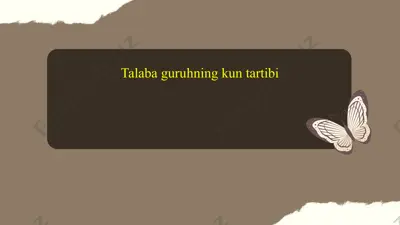 talaba guruhning kun tartibi — PPTX