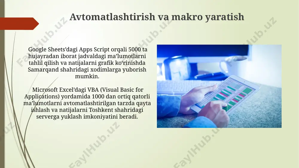 elektron jadvallar bilan ishlash tehnologiyasi - Page 3