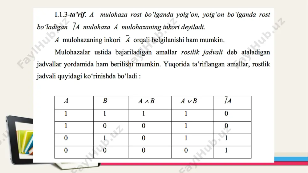 mulohazalar algebrasi - Page 5