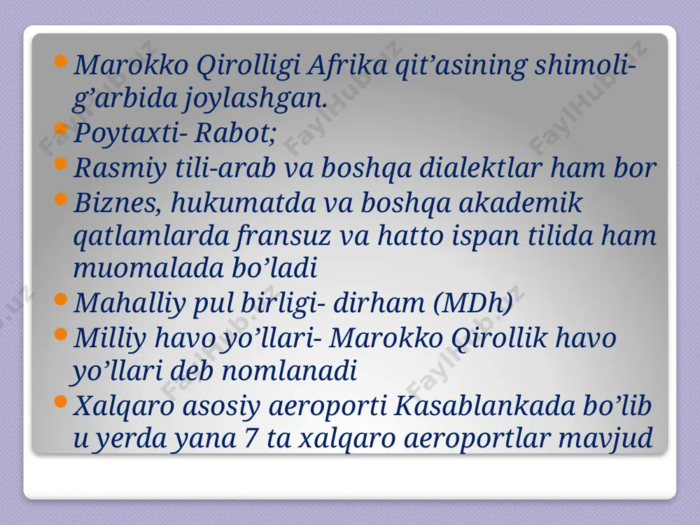 irlarida ishga tusha boshlagan va unda ham 2 ta golf kompleksi, 15 km dan ko’proq maydonda plyaj va bir nechta mehmonxonalar kabilarni qurish rejalashtirilgan marokash temir yo’l bekati golf komplesi mehmonxonalarning ichki ko’rinishi maxsus g’arbiy spa saloni mogador. plan azurning to’rtinchi kurorti bo’lib, u essaouirada joylashgan. maydoni 5.700.000 kv m ni tashkil etadi. boshqa kurortlar kabi unda ham 2 ta golf kompleksi, mehmonxonalar, va boshqa maskanlar qurilmoqda. joylashuv xonalari al haura palace maydonning umumiy ko’rinishi hududning maketi agadir shimolida tagazout kurorti joylashgan. unda 4 va 5 yulduzli mehmonxonalar, 2 ta golf maydoni va bir nechta turar joy, bo’sh vaqtda shug’ullanadigan mashg’ulotlar bilan ta’minlangan. uning tugatilishi 2008-yilga mo’ljallangan. oxirgi plan azurning kurorti- playa blanca bo’lib, o’rta yer dengizidagi kurortning taraqqiyotchisi fadesaning rivojlanish qonunlari mukofotlangan makon bo’lib hisoblanadi. uning qulayliklari ham boshqa kurortlar kabi tashkil etish ko’zda tutilgan. jannatmakon kurortning golf kompleksi golf sektori agadir shahri qirg’og’i kasablankada joylashgan musulmonlar masjidi skala …