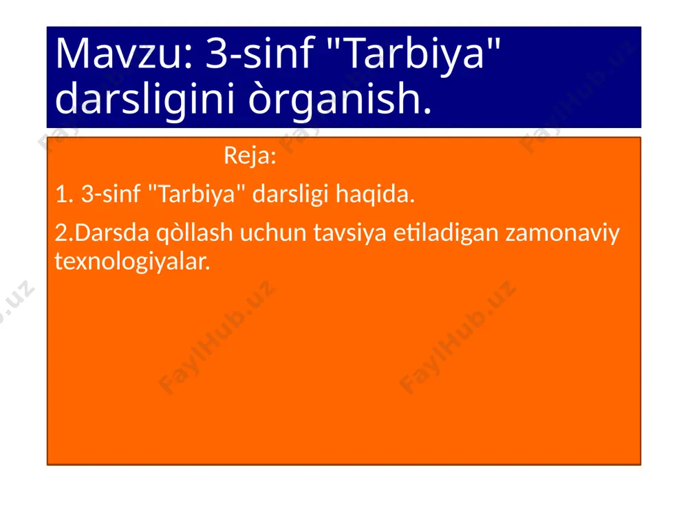 3-sinf "tarbiya" darsligini oʻrganish - Page 2