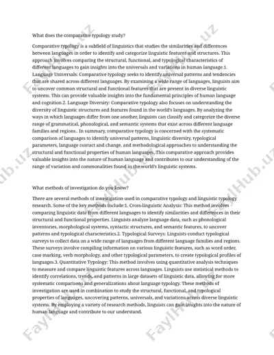 comparative typology study — DOCX