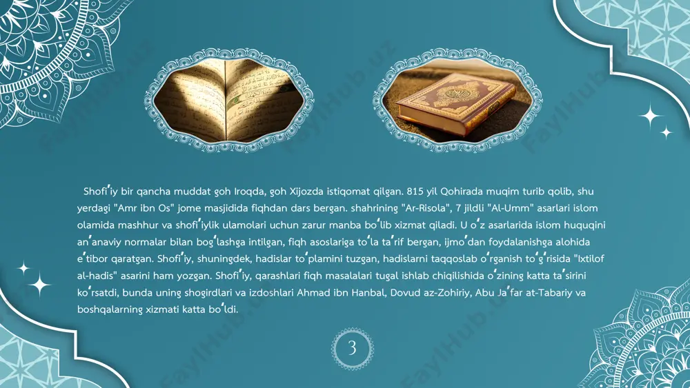 bir martalik talaq deb qabul qilish holatlarini cheklab, qat’iyroq yondashuvga ega. 4. geografik tarqalishi: shofe’iylik asosan yaman, indoneziya, malayziya, sharqiy afrika (somali, keniya, tanzaniya), misr, va syriya kabi hududlarda keng tarqalgan. xulosa shofe’iy mazhabi boshqa mazhablarga qaraganda fiqhiy metodologiyada juda tartibli va tizimli yondashuvi bilan ajralib turadi. sunnatga (hadislarga) qat’iy rioya qilishi, istihson va maslahaga nisbatan ehtiyotkorligi uni hanafiylikdan ajratib turadi. e’tiboringiz uchun rahmat