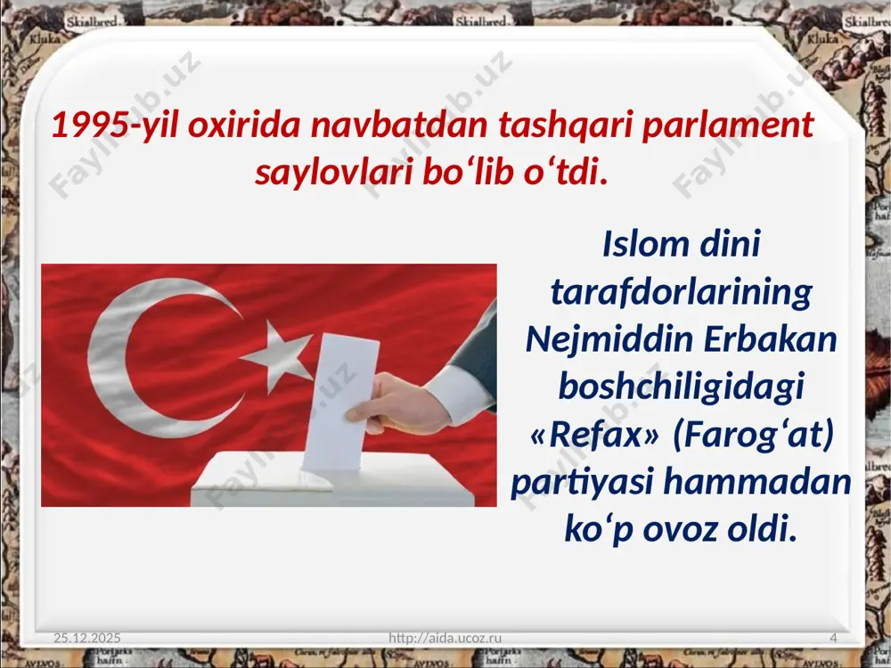 turkiya bo'ylab siyosiy jarayonlar haqida tushuncha - Page 4
