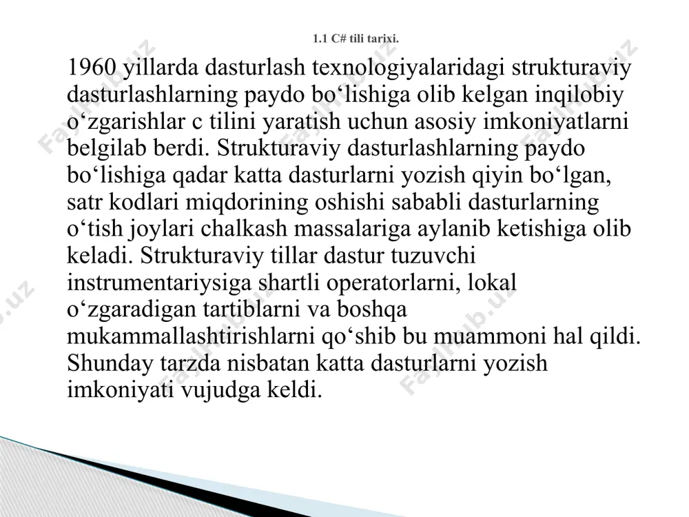 berilgan butun sanoq tipdagi sonni ishorasini aniqlaydi yuqorida keltirilgan c# dasturlash tilida matematik kutubxona va ularda bajarladigan metodlar haqida kurs ishida to’liq ma’lumot berilgan. misol: math.min() metodi ustida amallar namespace kurs_ishiga { class program { static void main(string[] args) { int k= math.min(256, 255); console.write("k= "+k); console.readkey(); //k=255} } } 3.2. c# dasturlash tilida math kutubxonasi metodlari ustida amallar bajarish. agar biz juda ham katta sonlarni ustida amal bajarmoqchi bo’lsak, ma’lumki odatdagi o’zgaruvchi va o’zgarmas tiplari diapazonidan chiqib ketishiga to’g’ri keladi. bu esa xatolikni yuzaga keltiradi. bizga juda ham katta sonlar bilan ishlaydigan o’zgaruvchi yoki o’zgarmaslarga ehtiyoj tug’iladi. c# dasturlash tilida bunday amallarni system.numerics kutubxonasini qo’shish orqali bajarish mumkin. 3.3. c# dasturlash tilida katta sonlar kutubxonasi va katta sonlar ustida amallar bajarish. men ushbu kurs ishini bajarish davomida dasturlash tillari muhiti bilan yanada yaqinroq tanishdim. c# dasturlash tili imkoniyatlari va ular ustida bajariladigan amallar haqida yanada ko’proq ma’lumotlarga ega bo’ldim. …