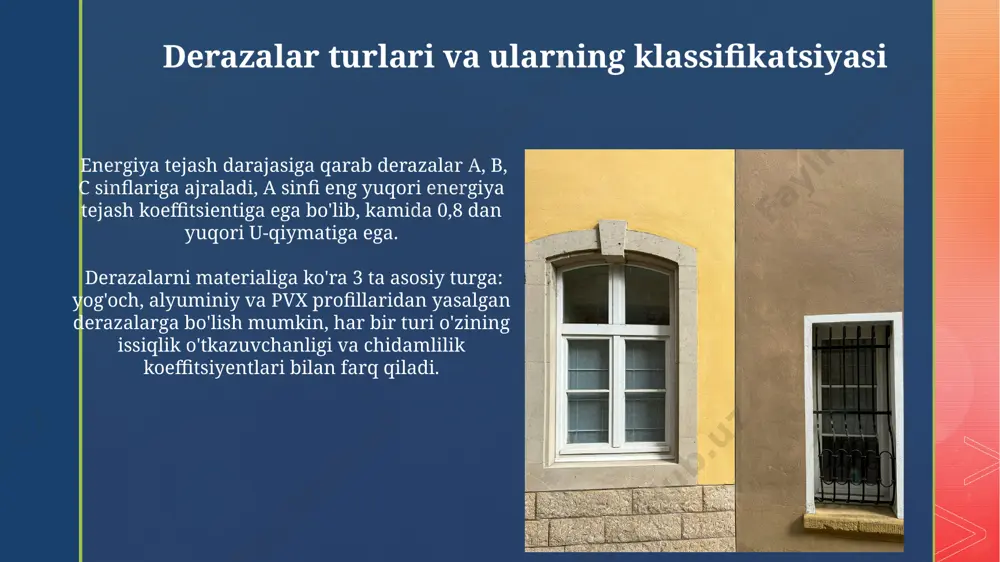 derazalar va ularning konstruktiv yechimlari - Page 5