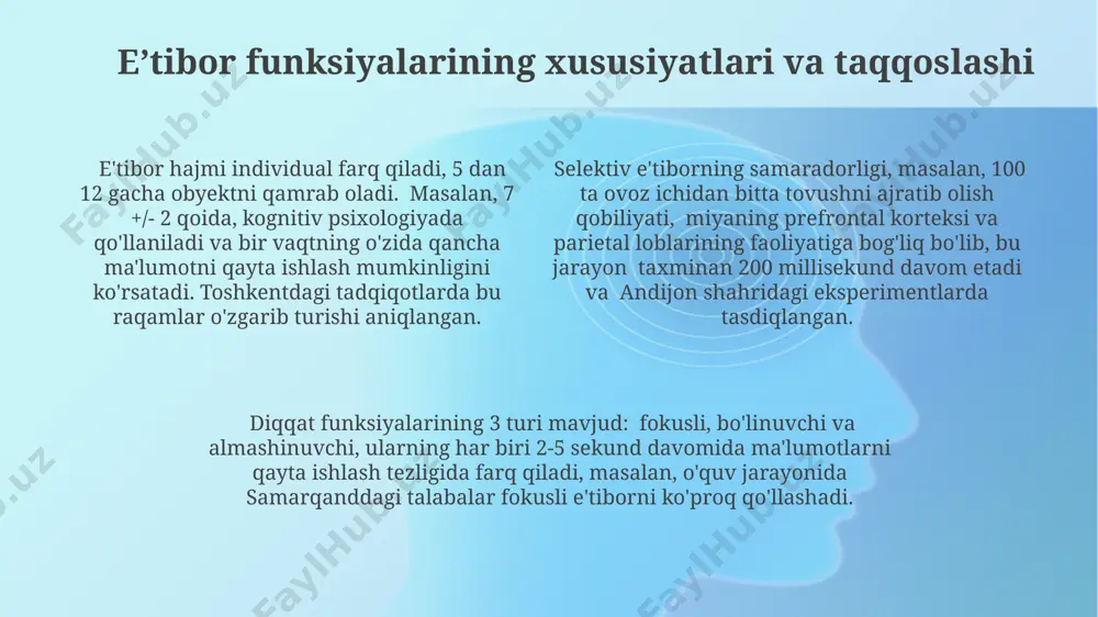 diqqatning funksiyalari turlari asosiy xususiyatlari - Page 4
