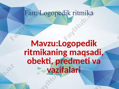logopedik ritmika — PPTX