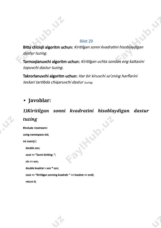 dasturlash asoslari ii – amaliy mashgʻulot - Page 2