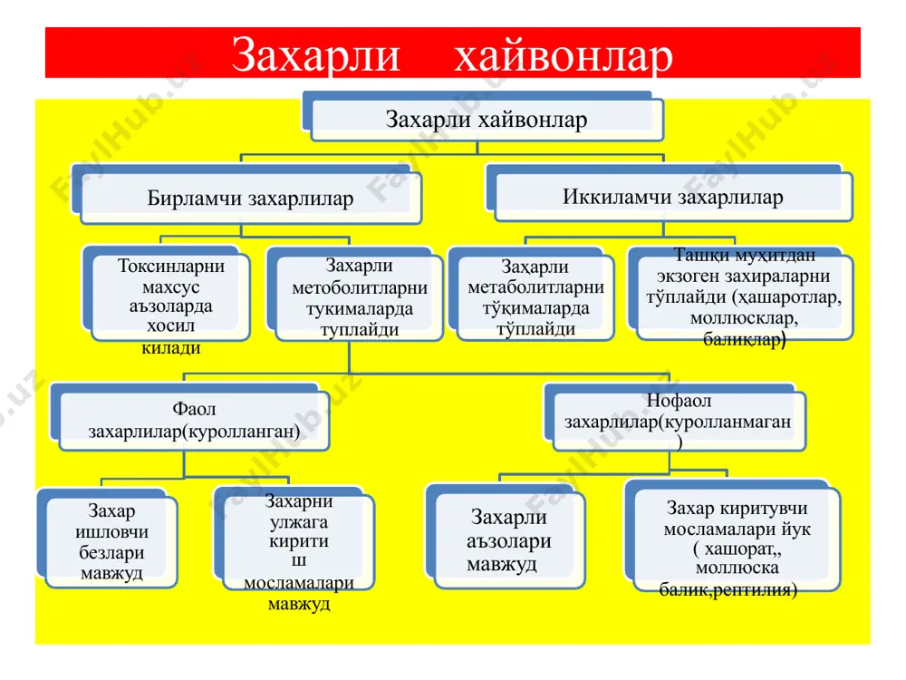 guttatus урта осиё, кавказ, кримнинг дашт ва чул зоналарида, шунингдек афгонистон урта денгиз буйларида учрайди. уртача катталикда булган ургимчак. вояга етган ургочиларини захари ута кучли булиб, захари ута кучли булган шакилдок илоннинг захари- дан хам 15 марта кучлирокдир мушаклар ҳолсизланиши қалтираш. оғриқ юриш қийинлашиши қўл-оёқ, белда оғриқ қўрқув кўз қовоқлар шишиши терлаш ҳарорат кўтарилиши танани иситиш кўп сув ичириш қорақурт заҳрига қарши зардоб киритиш биринчи ёрдам симптомлари қорақурт чаққанида асосий симптомлар ва биринчи ёрдам чоралари коракурт-latrodectus tredecimguttatus чаккан жойида, кичик кизил дог пайдо булиб, сунг тезда куринмай кетади. чаккандан сунг 10-15 минут утиши билан, корин, бел, кукрак кисмлар буйлаб кучли огрик таркалади. оёклар увишиб колади. кучли психик кузгалиш юзага келади. одам худди улиб колаётгандай узини хис килади. бош огриги, бошини айланиши, калтираш, кайд килиш холатлари кузатилади. юз кукариб кетади. пульс секинлашади, аритмия кузатилади. сийдикда оксил хатто кон хам пайдо булиши мумкин. маълум вактдан кейин, касал ланж булиб колса хам,узини хотиржам …
