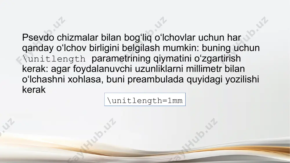maydi. agar foydalanuvchi ushbu maksimal miqdorni, mingtagacha oshirishga qaror qilsa, quyidagicha yozishi kerak: \renewcommand{\qbeziermax}{1000} grafikni yaratish uchun ikkita paketdan foydalanilishi kerak, u oddiy, tez va natijani ixcham chiqaradi:, shuning uchun ishni boshlashdan oldin tikz va pgfplot larni latex hujjatiga qo'shish zarur. paketlarni qo'shish uchun hujjat boshlanishidan oldin quyidagi qatorlar yozing \usepackage{tikz} \usepackage{pgfplot} dekart tekisligini chizish. asosiy elementlar orasiga buyruqlar qo'shish orqali o'qni sozlash mumkin: [option1, option2, option3, ...]. x va y o'qlarida ko'rsatiladigan maksimal va minimal qiymat tanlanishi mumkin, shuningdek, tasdiq belgilarini qayerga qo'yishni tanlash mumkin. \begin{tikzpicture} \begin{axis}[option of the axis] ... \end{axis} \end{tikzpicture} buyruqlar yordamida: xmax=value va xmin=value x o'qini o'rnatishimiz mumkin, ymax va ymin yordamida y o'qini o'rnatamiz. faqat shu buyruqlar yordamida bo'sh to'rtburchak ko'rsatiladi, x va y o'qlarini o'rtaga qo'yish uchun: parentez parametrida o'q x chiziq = middle, o'q y chiziq = middle. misol uchun, agar biz x va y o'qlari -5 dan 5 gacha bo'lgan dekart …