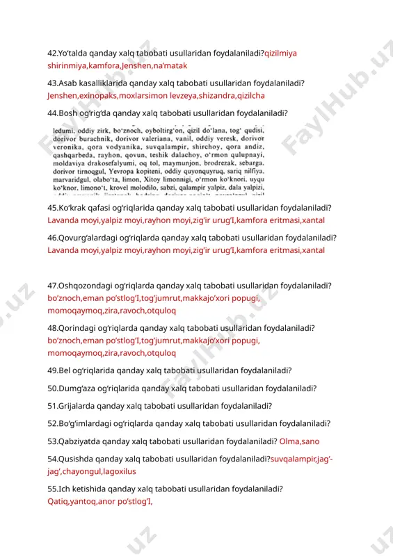 xalq tabobati fanidan oraliq nazorat savollari - Page 4