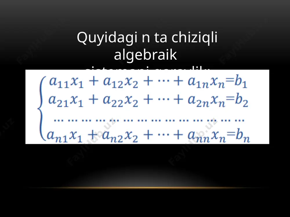chiziqlitenglamalarsistemasini yechishning algoritmi va dasturini tuzish - Page 4