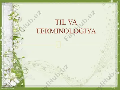 til va terminologiya — PPTX