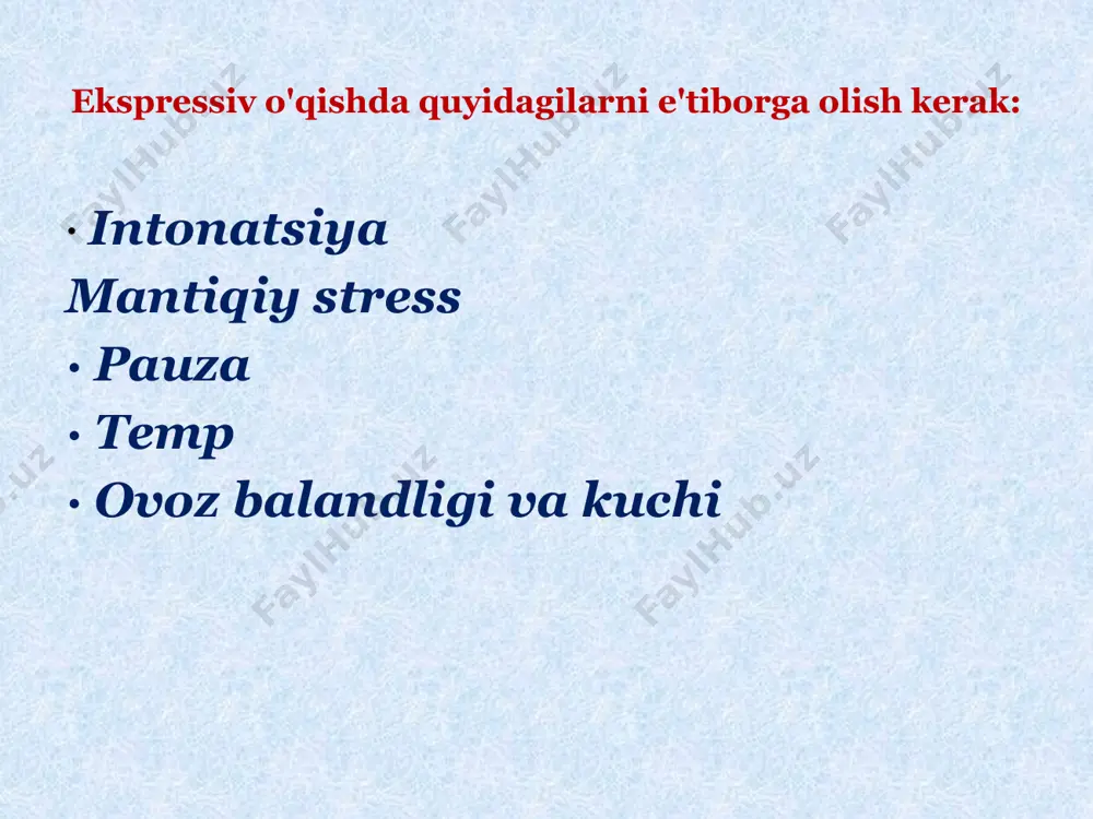matnni ifodali o'qishda intonatsiya va voz - Page 4