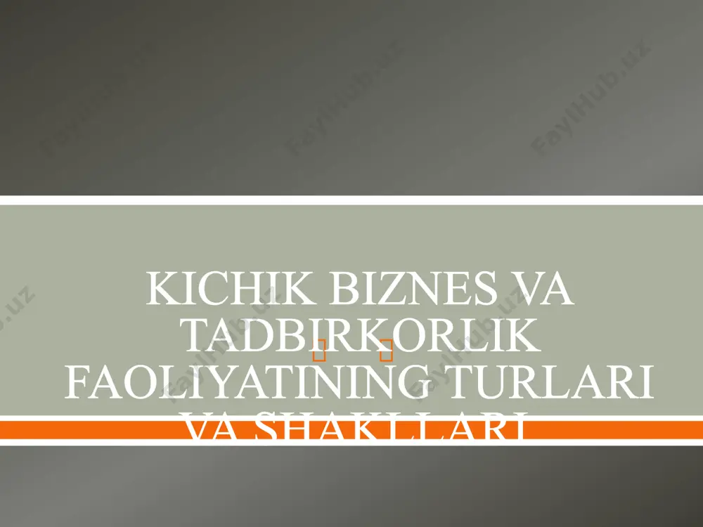 ng almashinishi va almashtirilishidan iborat. moliyaviy faoliyat ishlab chiqarish, tijorat sohasini ham qamrab olishi mumkin. shuningdek, moliyaviy tadbirkorlik mustaqil bank va sug'urta muassasalari shaklida ham faoliyat yuritadi. moliyaviy bitim tadbirkorlik faoliyatining ilgarigi turlariga nisbatan kamroq samara beradi. bu ko'rsatkich 5-10%ni tashkil etadi. keyingi vaqtda o'zbekistonda tadbirkorlik faoliyatining konsalting (maslahat) turi rivojlanmo qda. bu tadbirkorlik turi ko'p yo'nalishlardan iborat bo'lib, kelajakda yaxshi rivojlanib ketishiga jahon iqtisodiyoti taraqqiyoti guvohlik beradi. ishlab chiqarish tadbirkorligining mohiyati. tadbirkor lik faoliyati turiari nisbatan mustaqil bo'lib, bir-birini to'ldirib keladi. tadbirkorlik faoliyatining barcha turlarini belgilab beruvchi ishlab chiqarish tadbirkorligining ustuvorligini tan olish kerak. innovation, ilmiy-texnik faoliyat, tovarlarni bevosita ishlab chiqarish, xizmat ko'rsatish va shu sohadagi axborot bilan ishlash faoliyati ishlab chiqarish tadbirkorligiga kiradi. ishlab chiqarish bilan shug ullanmo qchi bo'lgan har bir ishbilarmon tadbirkorlik faoliyatining qaysi turi bilan shug'ullanishi, qanday mahsulot ishlab chiqarishi, qanday xizmat ko'rsatishini oldindan belgilab olishi lozim. shu ish amalga oshgandan keyin tadbirkor marketing bilan …