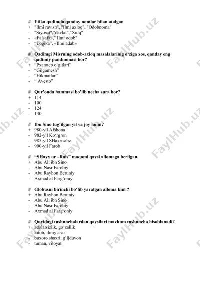 etika qadimda qanday nomlar bilan atalgan — DOC