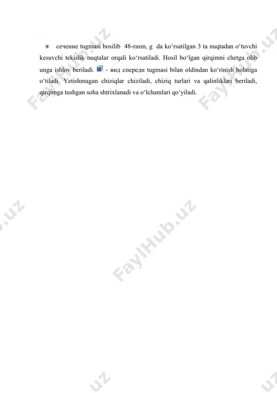 detallarga qirqim berish. yaqqol tasviri bo‘yicha uch ko‘rinishini yasash - Page 4