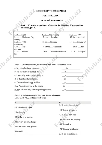 intermediate assessment — DOCX