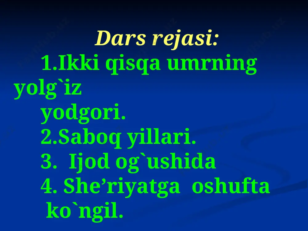 erkin vohidovning hayoti va ijodi. she’riyati dars ishlanma - Page 3