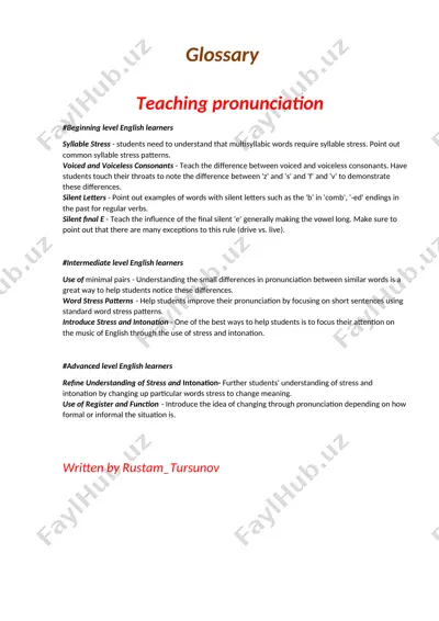 teaching pronunciation — DOCX