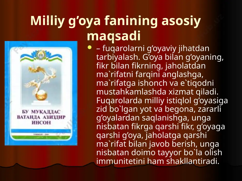 milliy g’oya fanining predmeti, madsadi va vazifalari - Page 5