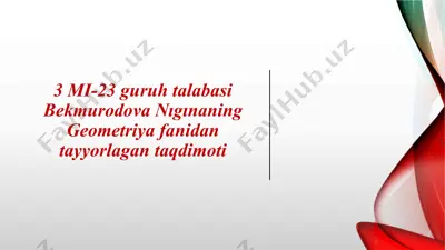 xorazmiy va uning ilmiy merosi — PPTX