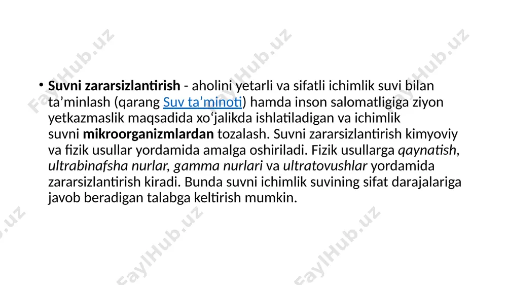 suvni zararsizlantirish usullari - Page 3