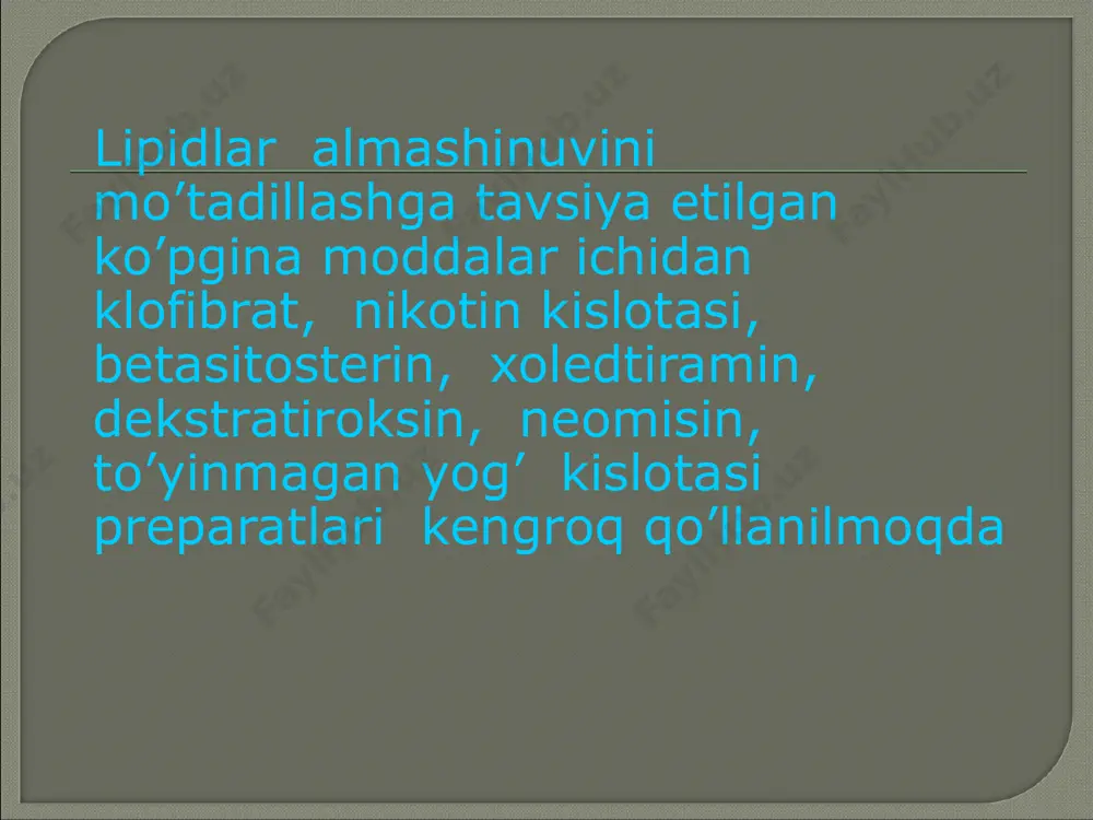 gipolipidimik moddalar - Page 4