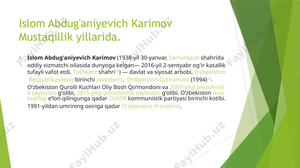 islom abdug’aniyevich karimov (1938-2016) - Page 5