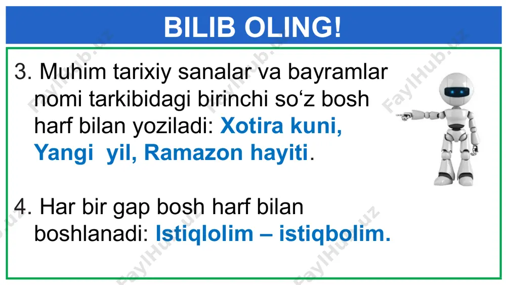 bosh harflar imlosi. chiziqcha bilan yozish - Page 5