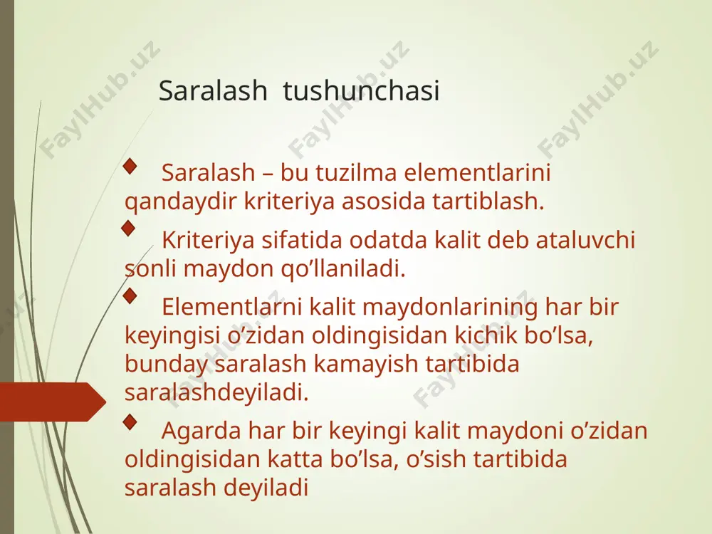 sh false ikkinchi o‘tish 33 14 45 6 67 42 23 98 1 2 3 4 5 6 7 8 to_do index 6 1 n 8 did_swap false no swap ikkinchi o‘tish 33 14 45 6 67 42 23 98 1 2 3 4 5 6 7 8 i index 6 2 n 8 almashtirish false ikkinchi o‘tish 33 14 45 6 67 42 23 98 1 2 3 4 5 6 7 8 i index 6 2 n 8 almashtirish false swap ikkinchi o‘tish 33 45 14 6 67 42 23 98 1 2 3 4 5 6 7 8 i index 6 2 n 8 almashtirish true swap ikkinchi o‘tish 33 45 14 6 67 42 23 98 1 2 3 4 5 6 7 8 i index 6 3 n 8 almashtirish true the second “bubble up” 33 45 14 6 67 42 23 98 1 2 …