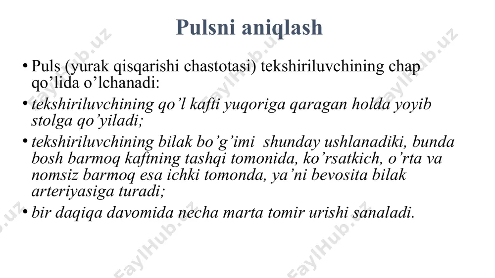 arterial bosim va pulsni aniqlash - Page 4
