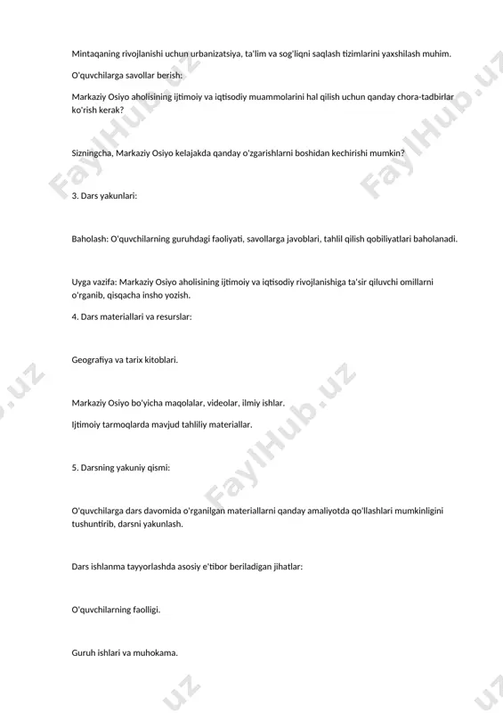 dars ishlanma: "markaziy osiyo aholisi" - Page 4