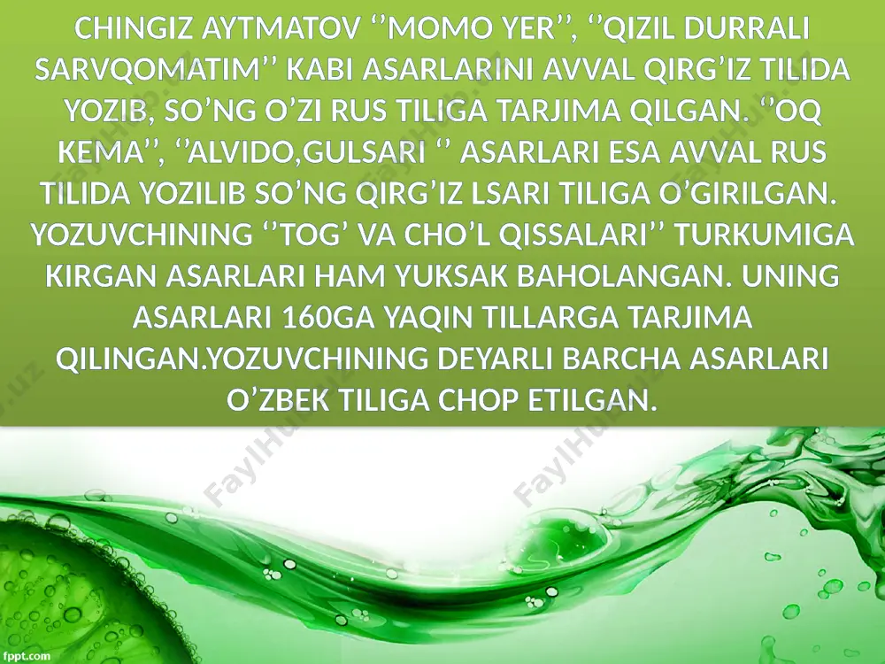 chingiz aytmatovning alvido, gulsari asari - Page 5