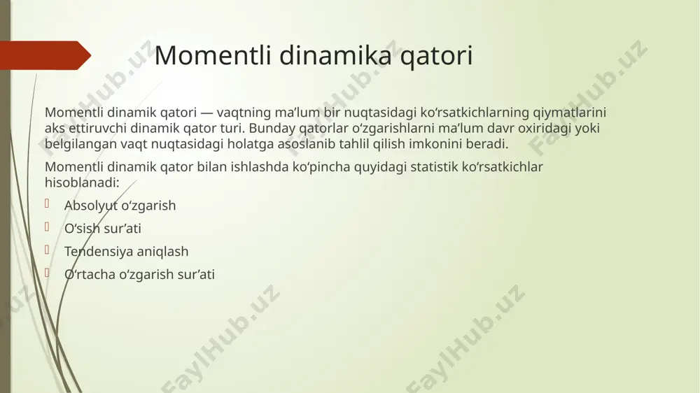 dinamika qatorlarini qayta ishlashning statistik usullari - Page 4
