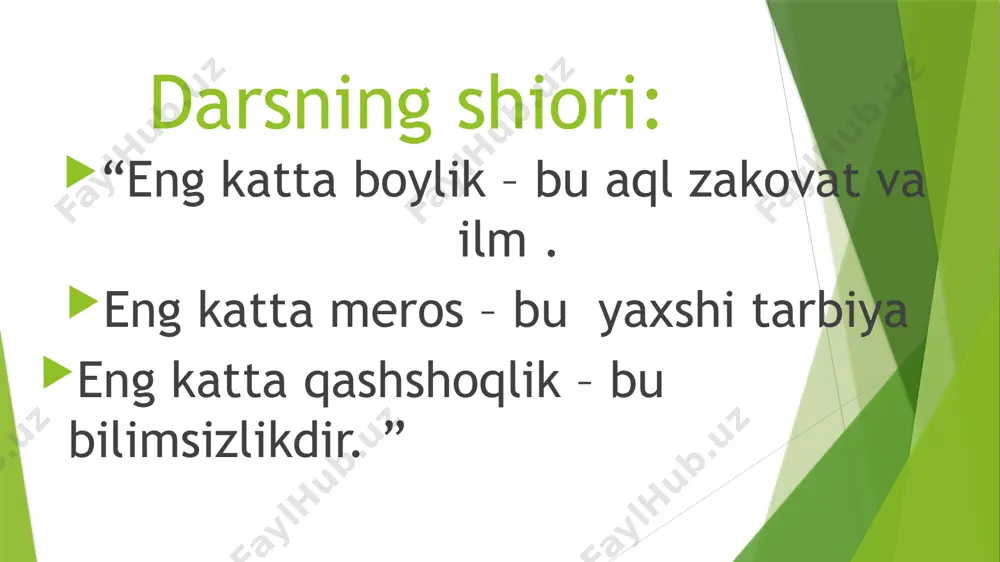 ming bir ma’no mavzu: elektroliz. faradeyning birinchi qonuni darsning maqsadi : talimiy maqsad: o’quvchilar elektroliz hodisasi va faradeyning birinchi qonunini bilish,yozma va og`zaki ifodali bayon qila olish. tarbiyaviy maqsad: o’quvchilarni tabiatga bo’lgan muhabbatini o’yg’otish, tabiatni asrab avaylashga o’rgatish. rivojlantiruvchi maqsad: o’quvchilar faradey qonunini tajribada tekshira olish va shu mavzuga oid masalalar yecha olish. mustahkamlash darsni mustaxkamlash uchun savollar: elektrokimyoviy ekvivalentning xbs dagi birligini ayting? mg/c ni kg/c ko’tinishida ifodalang. elektroliz hodisasi tufayli ajralib chiqgan modda massasini aniqlash formulasi elektroliz hodisasi paytida elektrolitdan o’tayotgan tok kuchini topish formulasi elektrolit eritmasidan 2 s davomida 5 a doimiy tok o'tib turdi. katodga kelgan ionlar zaryadining umumiy miqdori necha kulon? agar elektroliz vaqtida cus04 eritmasidan 100 с elektr zaryad o'tgan bo'lsa, katodda necha gramm mis ajraladi? misning elektrokimyoviy ekvivalenti 0,329 mg/c ga teng. javoblar 1. kg 2. kg/c 3. m=kq yoli m=kiδt 4. 5. 6. g piza test mavzu: “suyuqliklarda elektr toki” samandar elektrolitni …
