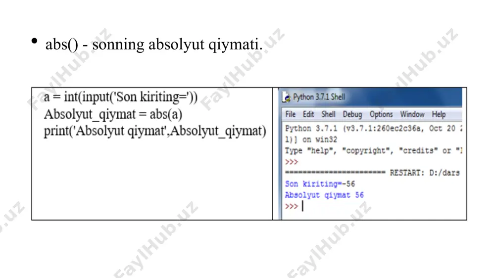 pythonda matematik funksiyalar bilan ishlash - Page 4