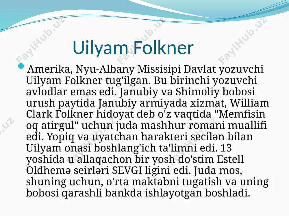 salari 15 hajmlari bir qator birinchi kitob edi qoplangan. biroq, "sartoris" heyirhahlıqla umuman uchrashdi, o'z "shovqin va g'azabdan" ichida folknerə chop etilgan bir yozuvchi sifatida bir xil shuhrat, yangi edi. amerika "katta kitobi" ish tanqidiy uni deb tasvirlangan. lekin william folknerin novator qiyin anglamoq uchun təhkiyəsi ohucunun. eritmasi adabiy hayoti bilan shoirning shaxsiy hayoti topilgan bir xil vaqt problemlər. 1927 yilda, estell oldhem folknerin birinchi eri uning birinchi sevgisini taloq. o'tgan sevgililər yilda ko'p o'tmay to'yimiz bo'ldi. monolog "o'lim to'shak" 59 (1930) romani folkner bir necha xafta oldin yozgan. barcha monologlar "ong stream" tamoyili asosida o'tdi. u yomon sotib, muallifning boshqa romanlar, deb romani "oliy parvoz" konrad eyken tanqidchi aniqlanadi. (1931), «muqaddas joy" roman nozil - folkner uning oilasi "jiddiy e'tibor» va uch hafta uchun qalam boshqa narsa keyinchalik yangi kitob yozishga qaror qildim, degani emas. qanqsterlər va roman oxirida majburiy, bir yosh ayolning hayoti tushmoqda fahisəhanaya anladırdı hekayəsini. "muqaddas …
