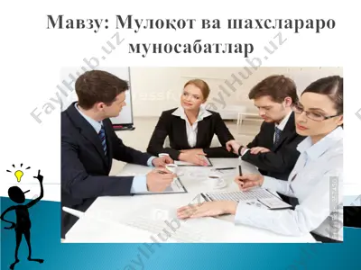 muloqot ҳақида тушунча — PPT