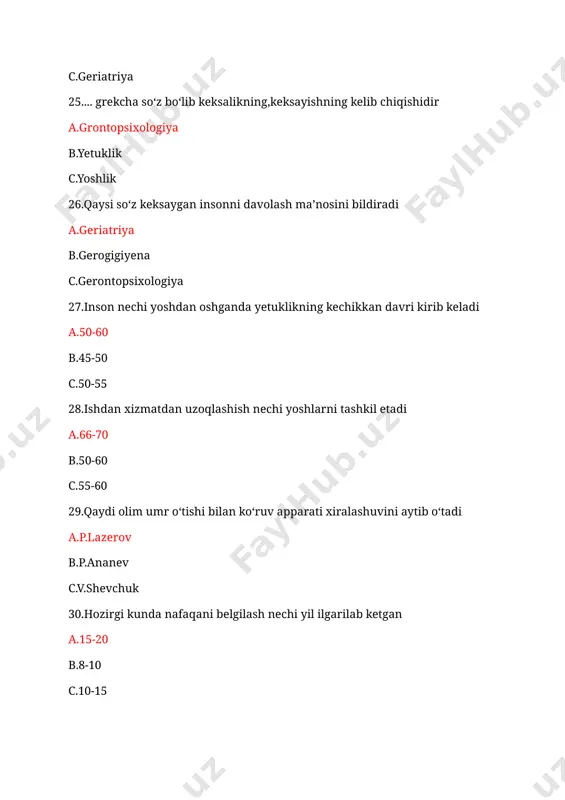 yosh va pedagogik psixologiya fanidan test - Page 5