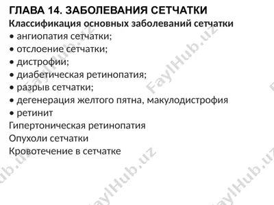 заболевания сетчатки — PPTX
