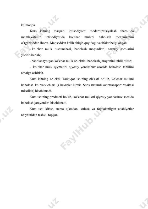 sod-moliya, 2015.-460 b.] 1) mulk- tabiat va jamiyat boyliklarini hamda ijtimoiy ishlab chiqarish natijalarini sotsium(jamiyat) institutlari (mulkiy huquq sub’ektlari) tomonidan qonuniy o’zlashtirishning (ya’ni, huquqlar “triadasini” tashkil qiluvchi egalik qilish, foydalanish va tasarruf etish huquqlarining) ijtimoiy shakli; 2) mulk-mulkiy huquq sub’ektlariga tegishli bo’lgan turli shakl va mazmundagi fuqarolik huquqlarining ob’ektlari (fho) sifatida namoyon bo’luvchi ashyolar, shu jumladan, pul va qimmatli qog’ozlar, mol-mulk, mulkiy huquqlar, ishlar va xizmatlar, ixtirolar, sanoat namunalari, shaxsiy nomulkiy huquqlar, moddiy va nomoddiy boyliklar bo’lib, ular mulkiy huquq sub’ektlarining mulkiy munosabatlari maqsadida tizimlashtirilgan ijtimoiy, iqtisodiy, yuridik va texnik-texnologik parametrlar bilan ifodalanuvchi turfa fho; 3) mulk-ko’p fanlarni o’zaro garmonizatsiyalashtirish negizida shakllanuvchi ko’pfanlilik (multifan) g’oyasiga asoslangan nazariyaning va ko’p asrli jamiyat taraqqiyoti va iqtisodiy amaliyotga ega tizimli tadqiqot ob’ekti, zero u ko’p turli, ko’p qirrali, ko’p xossali, ko’p bozorli, turli omillarga ta’sirchan murakkab tabiatli fuqarolik huquqlarining ob’ektlarining har qanday turi sifatida, “ne’mat- huquq- mulkdor” g’oyasiga asoslangan zamonaviy mulkdir. yuqoridagi fikrlarga …