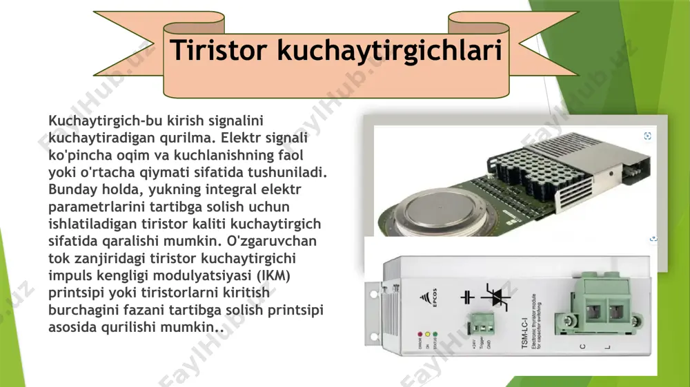 avtomatika sxemalarida tiristorli kuchaytirgichlarni ishlatilishi - Page 4