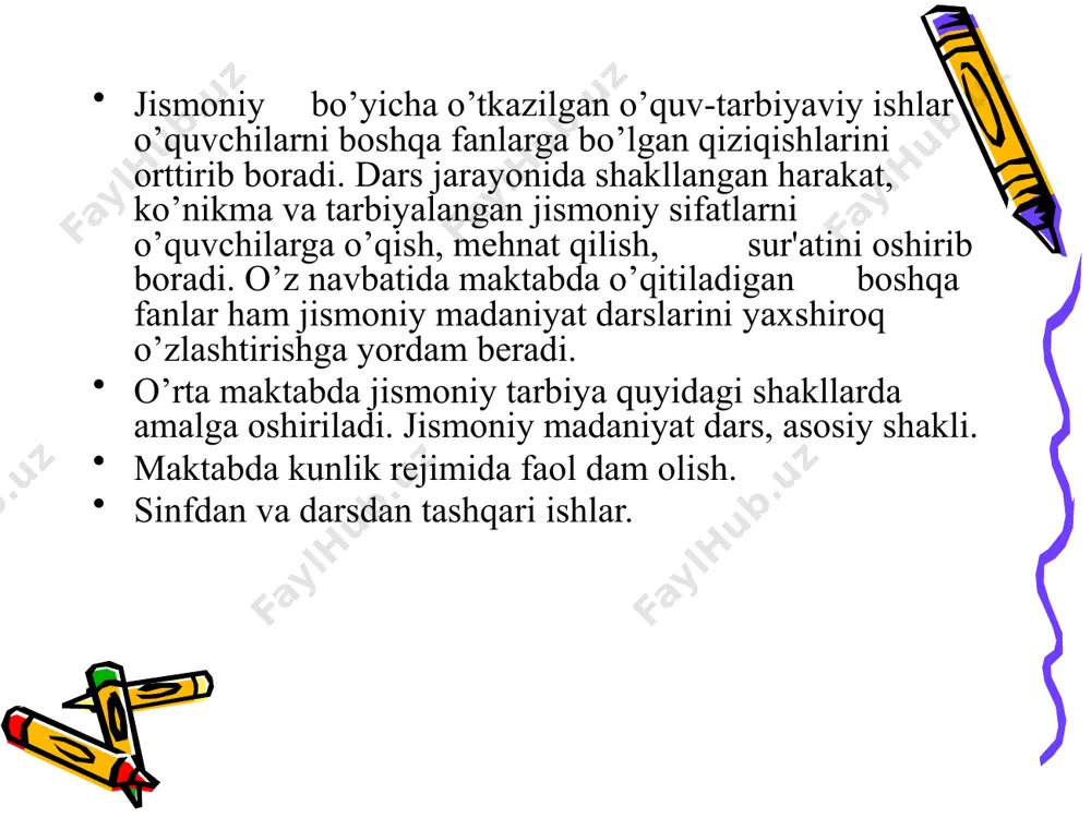 maktab jismoniy tarbiya o'quv fanining mazmuni - Page 5